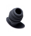 XR Brands Ribbed Hollow Butt Plug - Curved Design for Ultimate Anal Pleasure 8.1cm
