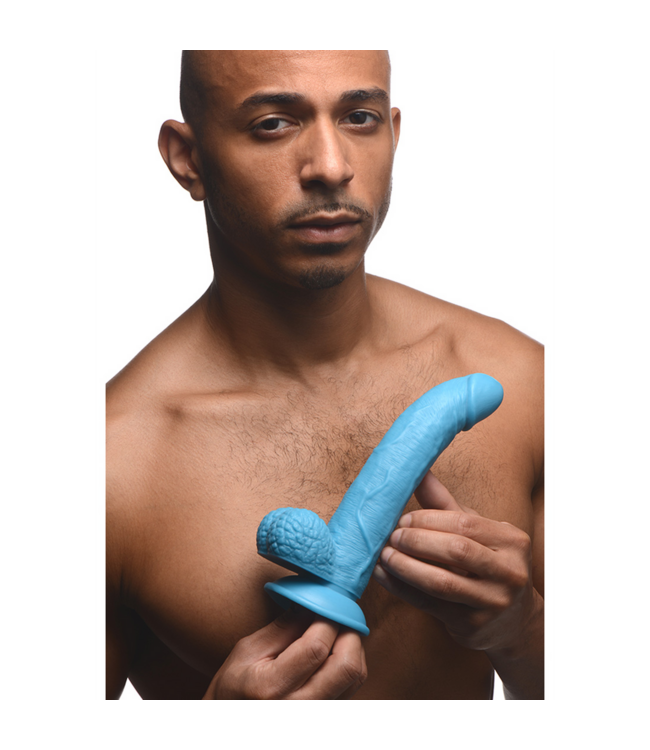 XR Brands Flexibele Pop Dildo Met Zuignap En Realistische Ballen 21,5 cm
