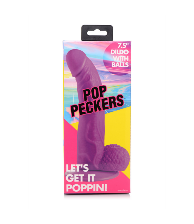 XR Brands POP Dildo with Suction Cup – Realistic 21.5 cm, Firm & Flexible