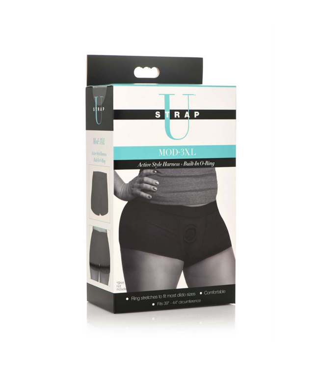 XR Brands Active Fit Strapon Harnas Boxershort 16 cm Met O-Ring Comfort & Functionaliteit