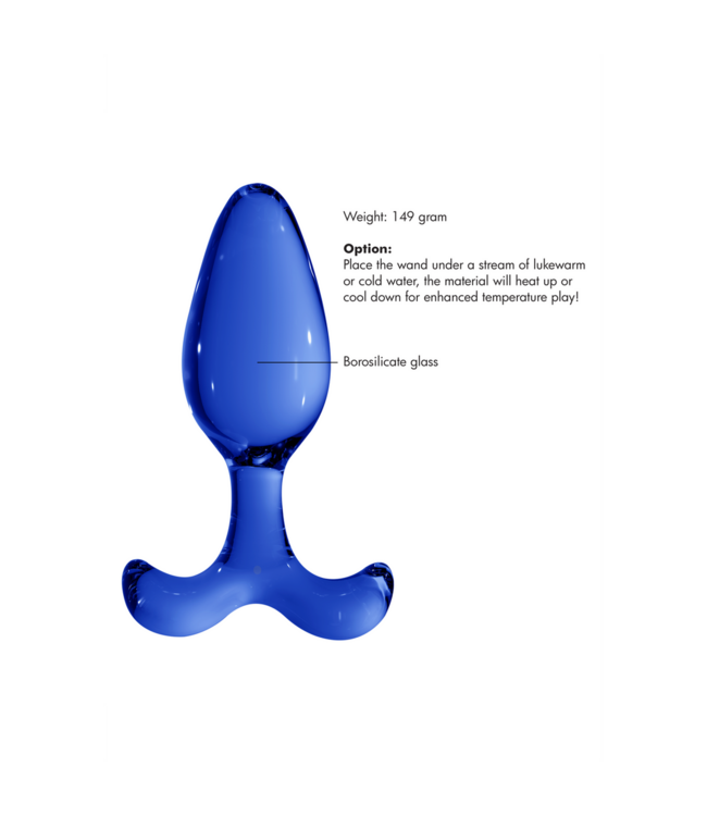 Chrystalino Handmade Glass Butt Plug 11.5 cm - Safe, Sensual, Unbreakable Pleasure