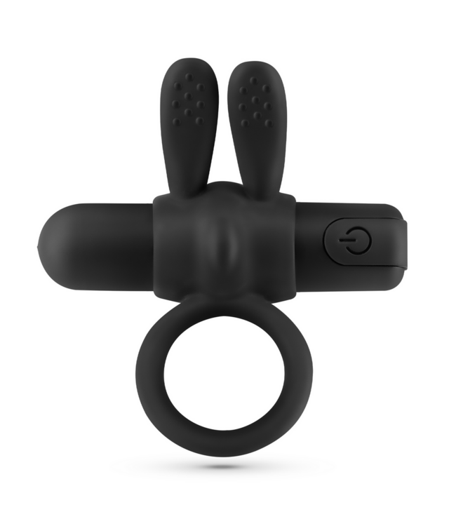 Crushious Crushious 2-in-1 Silicone Cockring Met Oplaadbare Bullet En 10 Vibratiestanden Zwart