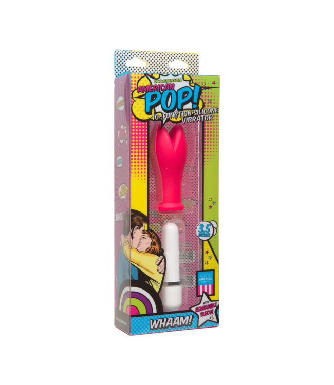 Doc Johnson Whaam! Vibrator - 10 Functions & Handcrafted Pop Art Silicone Design