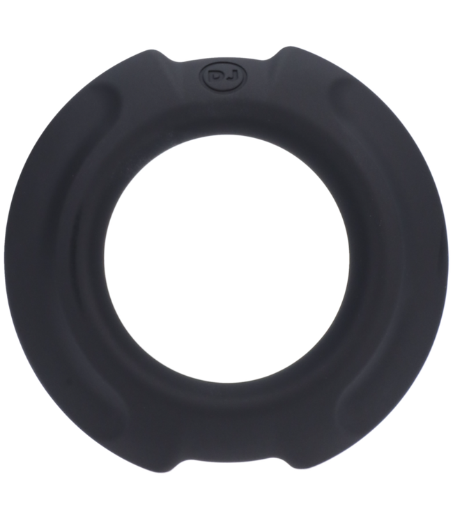 Doc Johnson Doc Johnson Roestvrijstalen Cockring 35 mm Met Siliconen Omhulsel Zwart