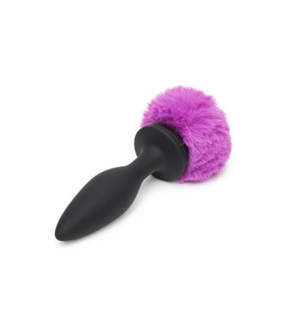 Happy Rabbit Wiederaufladbarer vibrierender Butt Plug 19 cm mit flauschigem Schwanz