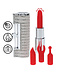 Loveline Loveline Lipstick Vibrator Met 4 Verwisselbare Siliconen Opzetstukken In Luxe Koffer