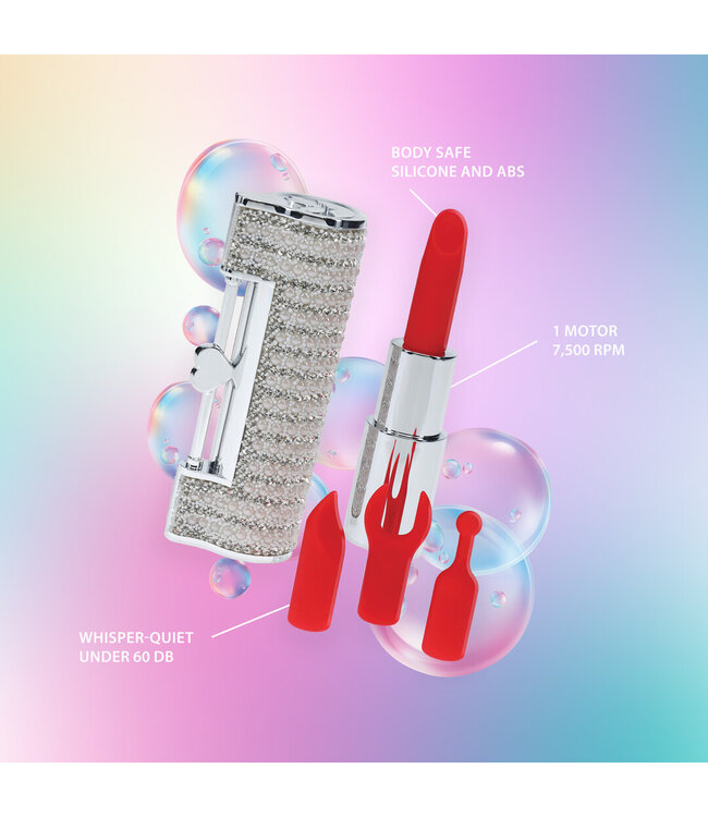 Loveline Angel Lipstick Vibrator im Luxus-Koffer | 4 stilvolle Aufsätze