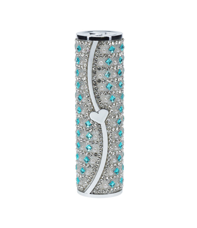 Loveline Loveline Lipstick Vibrator Blauw Met Twee Siliconen Koppen En Ketting