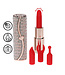 Loveline Loveline by Shots Lipstick Vibrator Roze Met 2 Siliconen Opzetstukken En Ketting