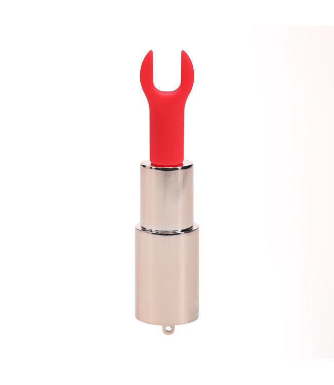 Loveline Loveline by Shots Lipstick Vibrator Roze Met 2 Siliconen Opzetstukken En Ketting