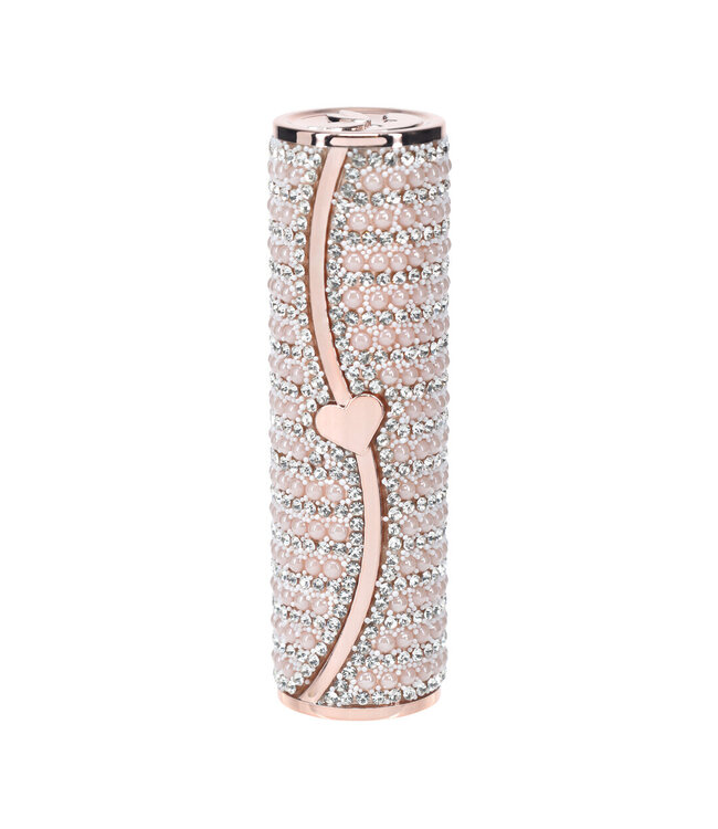 Loveline Loveline by Shots Lipstick Vibrator Roze Met 2 Siliconen Opzetstukken En Ketting