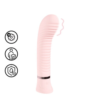 Loveline Loveline G-spot Vibrator Roze Met Geribbelde Siliconen En 10 Functies