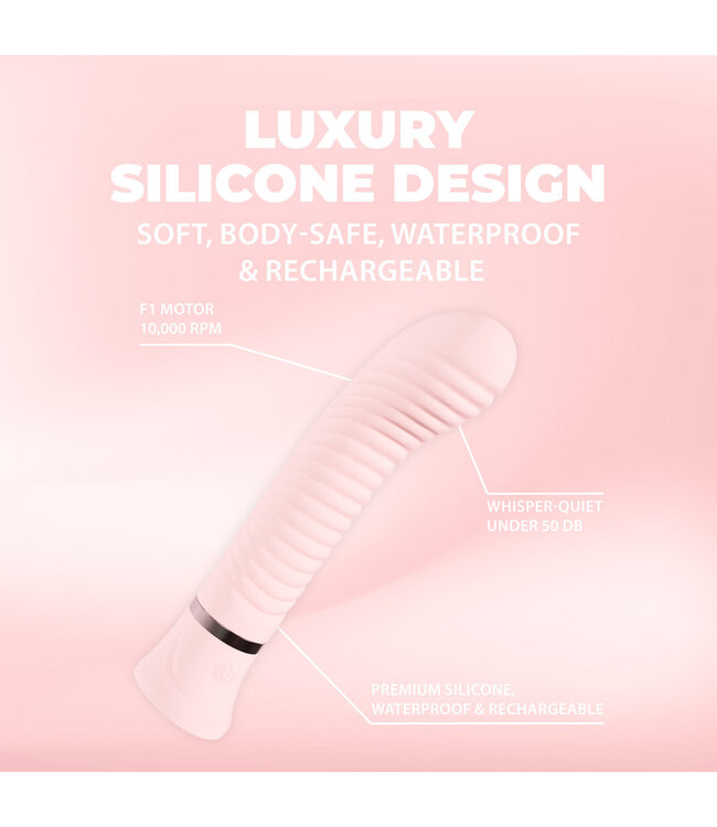 Loveline Loveline G-spot Vibrator Roze Met Geribbelde Siliconen En 10 Functies