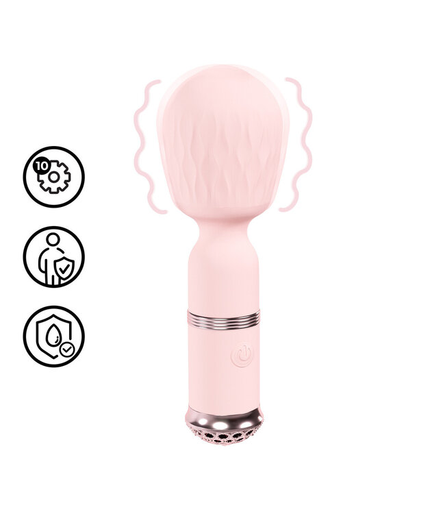 Loveline Velours Mini-Wand Pink – Leiser, wasserdichter vibrator für diskreten Genuss