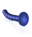 Ouch! Gekörnter G-Punkt-Dildo 16,5 cm – Weich & Metallic Blau mit Saugnapf