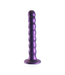 Ouch! Silikon-G-Punkt-Dildo 16,5 cm - Metallic Lila mit starkem Saugnapf
