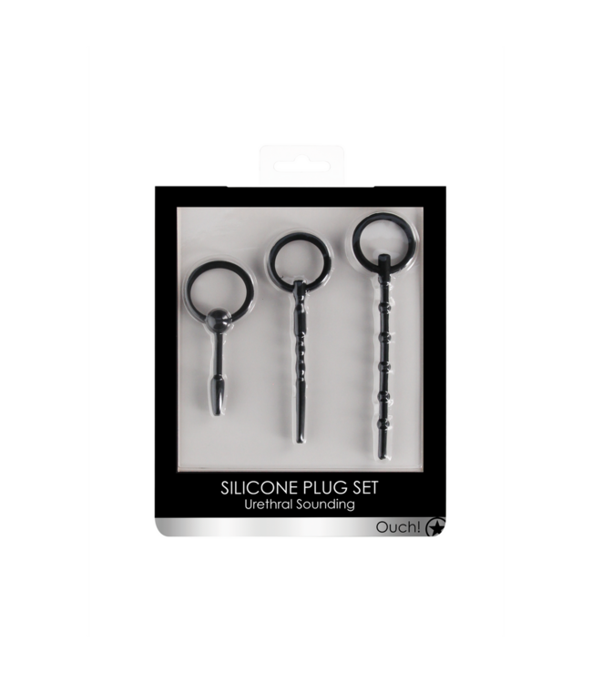 Ouch! OUCH! Urethral Sound Plug Set - Safe Silicone Stimulators for BDSM Fun