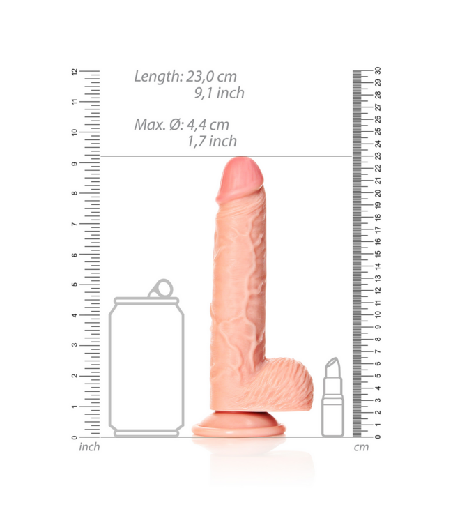 RealRock RealRock Realistische Dildo 17 cm Rechte Vorm Met Zuignap En Ballen