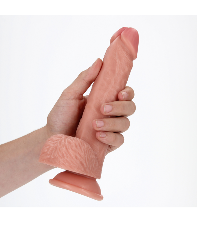 RealRock Straight Realistic Dildo 17cm with Suction Cup & Balls for Pleasure