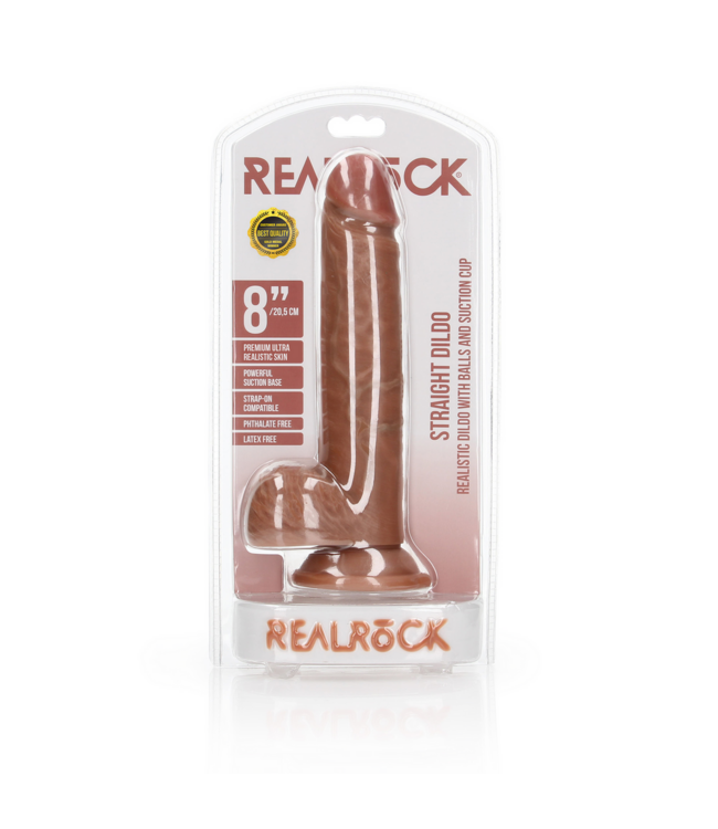 RealRock RealRock Realistische Rechtdoorlopende Dildo Met Zuignap 17 cm