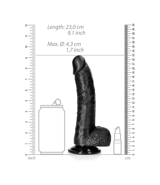 RealRock RealRock Curved Realistic Dildo 9.8cm with Suction Cup for G-Spot Joy