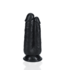 RealRock RealRock 6.4 cm Black Dual Dildo - Realistic Feel & Suction Cup