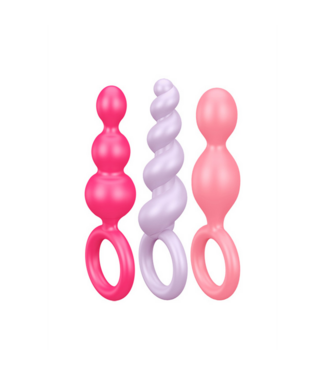 Satisfyer Booty Call Butt Plug Set 3er – 12 cm, Mehrfarbig & Softsilikon