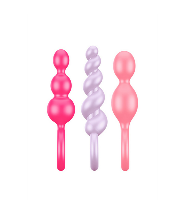 Satisfyer Booty Call Butt Plug Set - 3 Soft Silicone Shapes for Ultimate Pleasure
