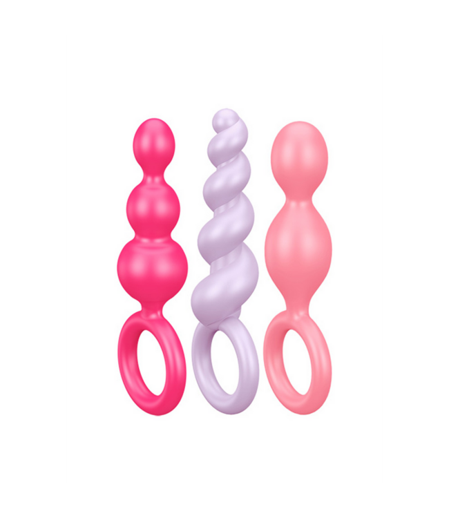 Satisfyer Booty Call Butt Plug Set 3er – 12 cm, Mehrfarbig & Softsilikon