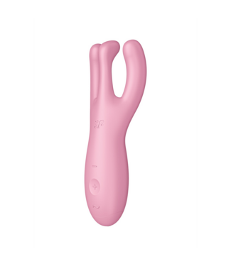 Satisfyer Threesome 4Plus Lay-on Vibrator - Pink, Powerful & Waterproof