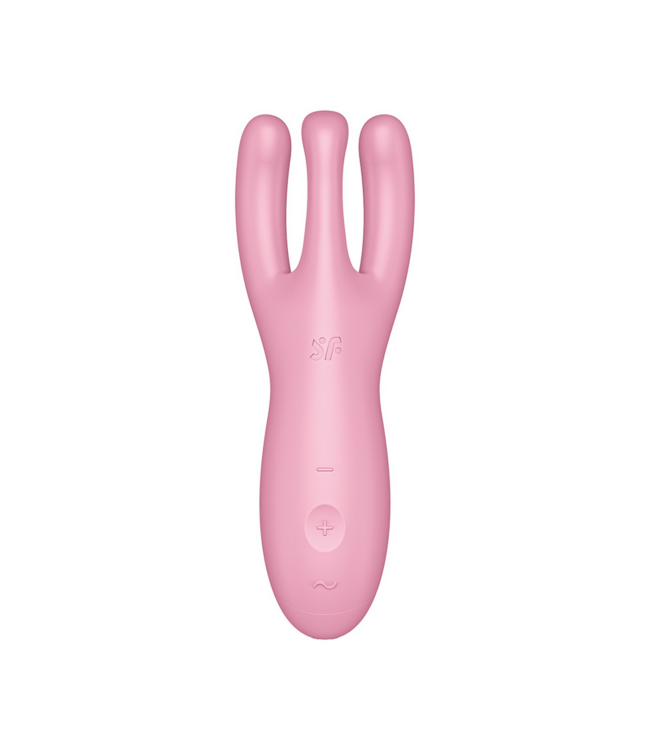 Satisfyer Threesome 4Plus Lay-on Vibrator - Pink, Powerful & Waterproof