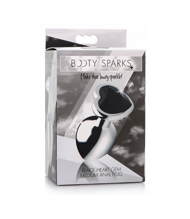 XR Brands Seductive Black Heart Medium Butt Plug – Comfort Meets Passion