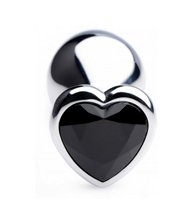 XR Brands Seductive Black Heart Medium Butt Plug – Comfort Meets Passion