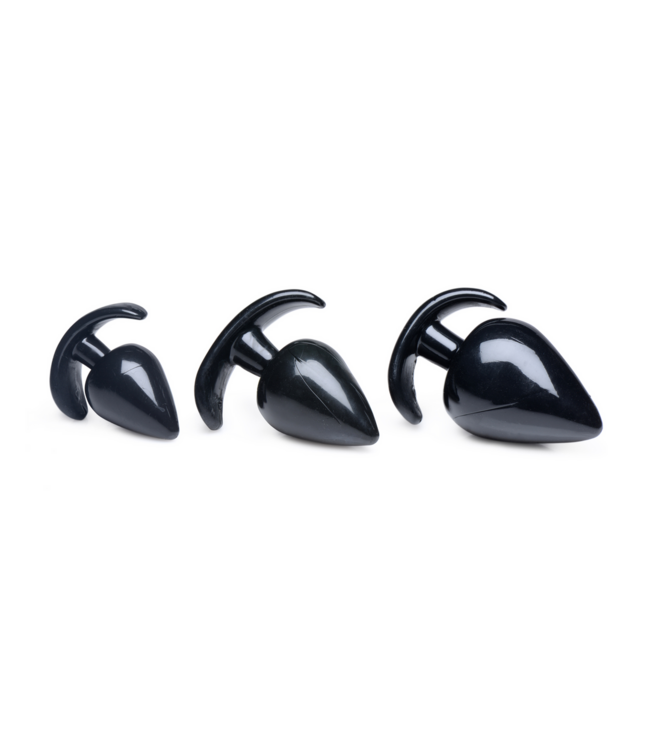 XR Brands Anale Plug Set XL 3-Delig TPR 11,3 cm - Comfortabel Geleid Stimulatie