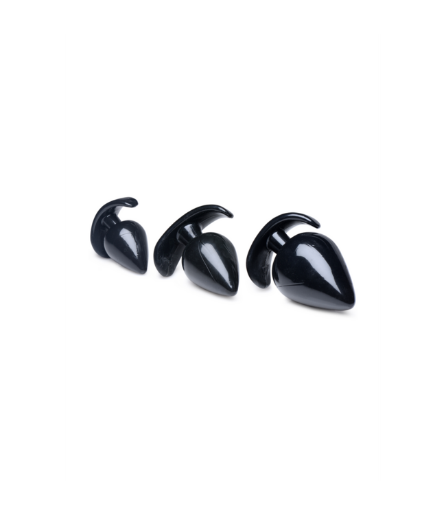 XR Brands Anale Plug Set XL 3-Delig TPR 11,3 cm - Comfortabel Geleid Stimulatie