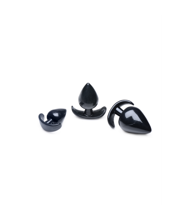 XR Brands Anale Plug Set XL 3-Delig TPR 11,3 cm - Comfortabel Geleid Stimulatie