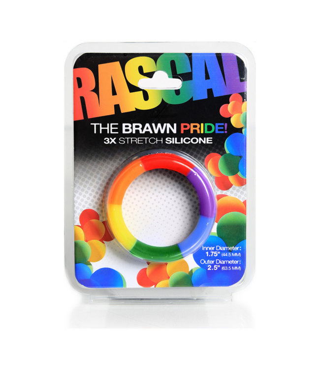 Boneyard Brawn Pride Rainbow Cock Ring – Comfortable and Durable Silicone