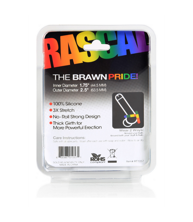Boneyard Boneyard Rainbow Cockring – Stretch Siliconen Regenboog Ring Voor LHBT+