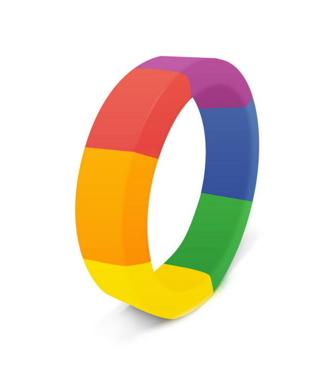 Boneyard Brawn Pride Cockring – 100% Silikonring in Regenbogenfarben für LGBT-Stolz