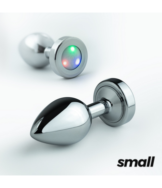 Crushious Crushious Metalen Anale Plug 7,2 cm Met RGB LED Verlichting – Zilver