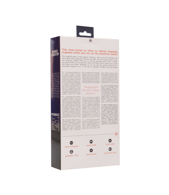 GC Geriffelter Silikon-Vibrator GC by Shots | 10 Stufen für intensiven Genuss