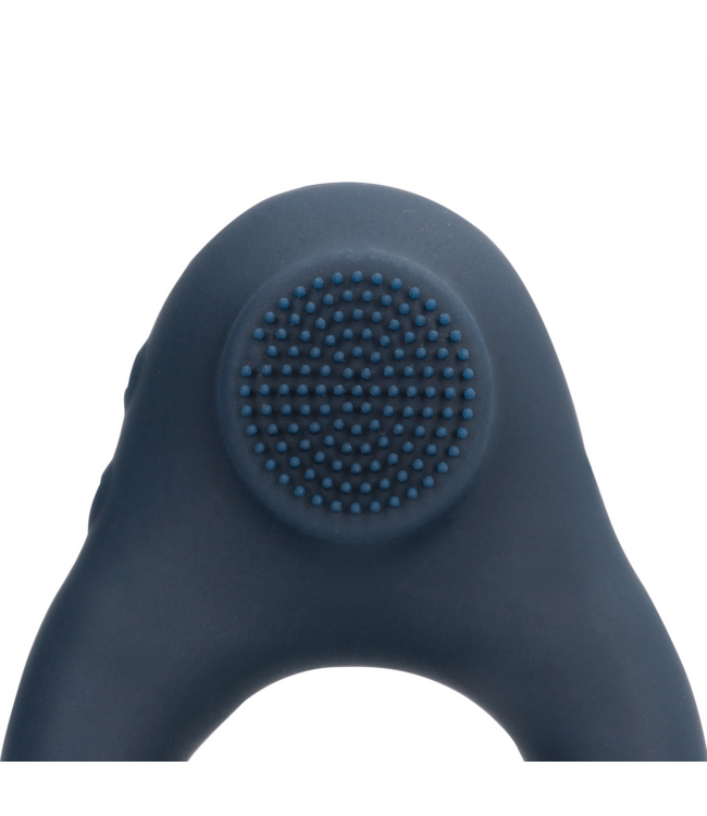 Loveline Loveline Cockring Met Vibratie En Clitoris Stimulator In Indigo Blauw