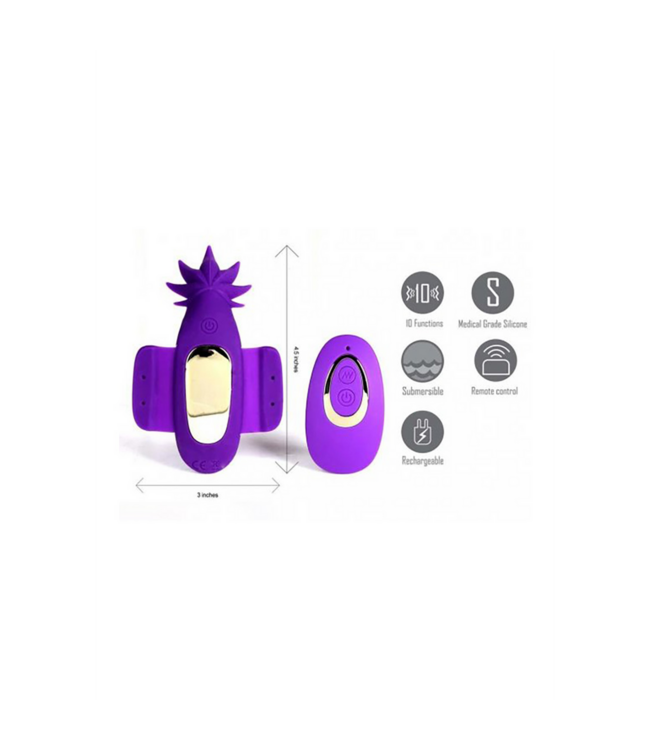 Maiatoys Maiatoys Oplaadbare Siliconen Vibrator Met Afstandsbediening En Cannabisblad Design