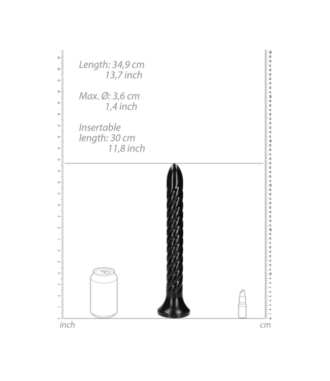 Ouch! Flexibele Anal Dildo Met Zuignap En Drie Texturen 34,9 cm