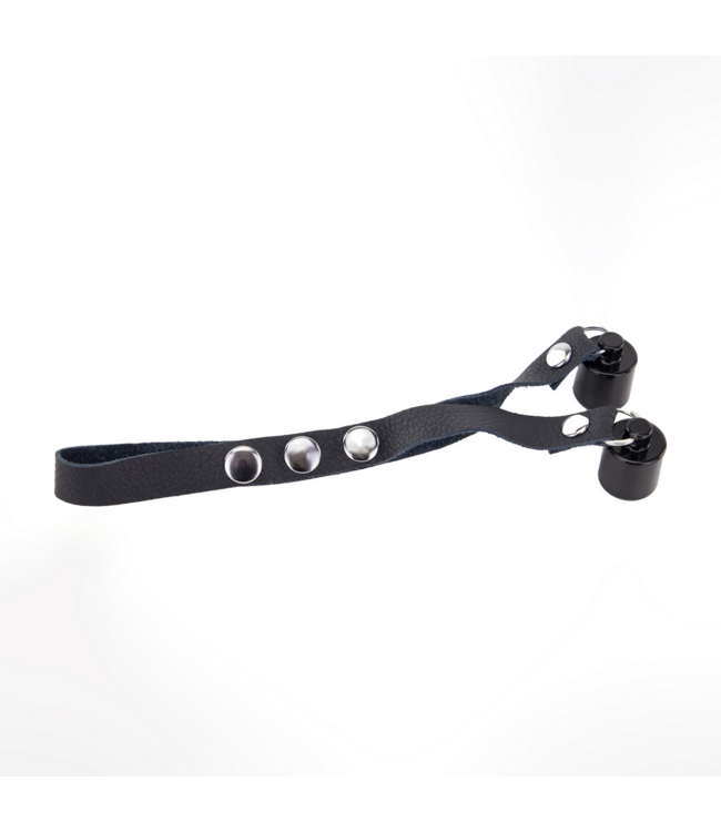 Red Leather Premium Leren Ballstretcher Met 2 x 50g Zwarte Gewichten Voor Comfort