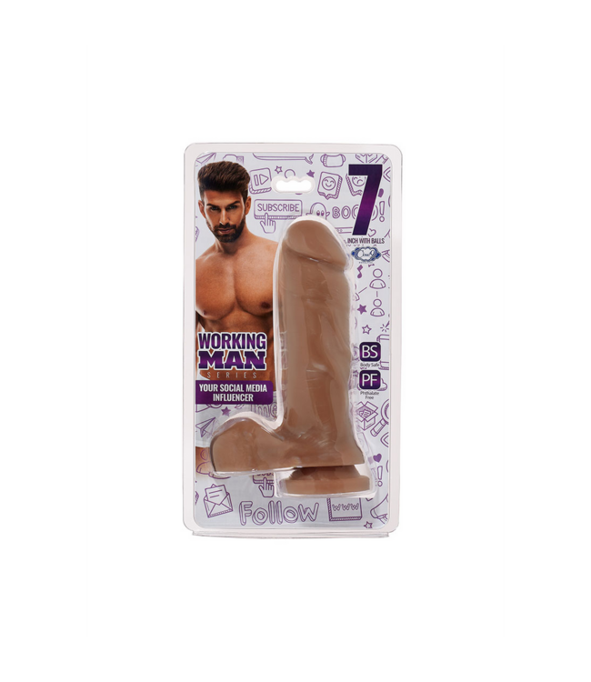 Cloud 9 Realistic 7-Inch Influencer Dildo with Suction Cup Base - For Pleasure