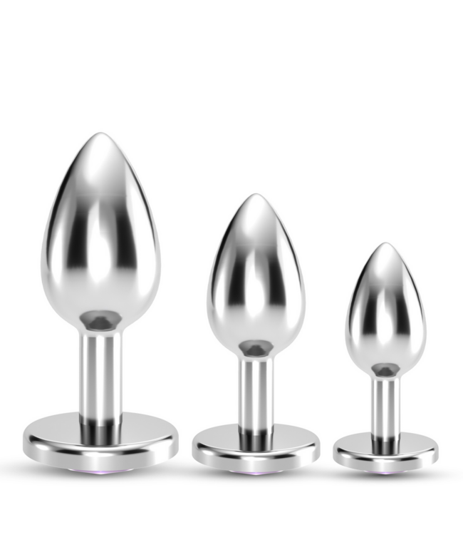Crushious Crushious Bijou Set Van 3 Metalen Anale Pluggen 8,5 cm - Roze Juweel