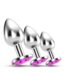 Crushious Crushious Bijou Set Van 3 Metalen Anale Pluggen 8,5 cm - Roze Juweel