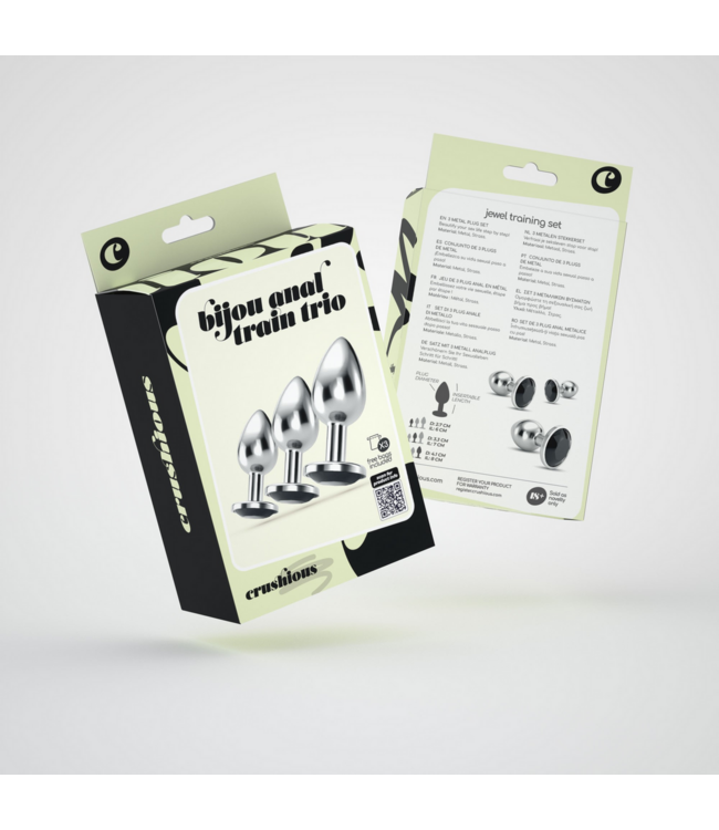 Crushious Bijou Analplug Trio – Luxuriöse schwarze Juwelen für intensives Vergnügen