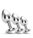 Crushious Bijou Anal Train Trio: Luxury Transparent Metal Plugs for Pleasure